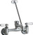 Chicago Faucets 897-MPCRCF - 8-inch Center Wall Mount Service Sink Faucet with Integral Hot and Cold Water Supply Stops, Master Pack of 8