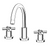 Jaclo 9880-C CONTEMPO Widespread Lavatory Faucet with Cross Handles, Pop-Up Drain