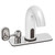 Speakman S-9717 - Battery powered lavatory faucet. Solenoid with built-in filter. Electronics housed above counter. Solid brass body. Uses two (2) 3-volt lithium batteries. Low battery warning light (10% life remains). 60-second time out feature prevents