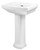 Gerber 23-505 Hinsdale Petite 4"CC Ped Lav Combo:13-505 Lav w/ 29-831 Ped White