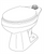 Gerber 25-820 1.6gpf Round Front Floor Mounted Top Spud Bowl 1-1/2" Spud 10" Rough-In White