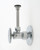 Jaclo 5812-71 5/8" O.D. X 3/8" O.D. Angle Patter Compression Style Toilet Supply Kit