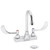 Speakman SC-3094 - Commander centerset faucet with 3 3/4-inch deep gooseneck rigid or swivel and 4-inch wrist blade handles