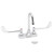 Speakman SC-3096 - Commander centerset faucet with 3 3/4-inch deep gooseneck rigid or swivel and 6-inch wrist blade handles