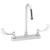 Speakman SC-5724 - Commander centerset faucet with 8-inch deep gooseneck rigid or swivel and 4-inch wrist blade handles