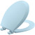 500EC 464 - Bemis Round Enameled Wood Toilet Seat, Dresden Blue
