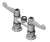 T&S Brass 5F-4DWS00 Equip 4" Deck Mount Swivel Base Faucet, Less Nozzle, Wrist Handles & Supply Nipple Kit