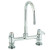T&S Brass 5F-8DLS05 - 8-inch C/C Deck Mount Faucet, 5-1/2-inch Gooseneck, Lever Handles, & 1/2-inch Npt Inlet Kit