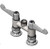 T&S Brass 5F-4DWX00 - Equip 4-inch C/C Deck Mount Faucet, Swivel, Less Nozzle, 4-inch Wrist-Action Handles