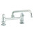 T&S Brass 5F-8DLS14 equip 8" Deck Mount Faucet, Lever Handles, 14" Swing Nozzle & 1/2" NPT Supply Nipple Kit