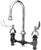 T&S Brass - B-0865-04 - Medical Faucet, Concealed Body, 8-inch Centers, Wrist Handles, Rigid Gooseneck w/Rosespray