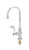 T&S Brass - B-0308-04 - Single Pantry Faucet, Deck Mount, Swivel Gooseneck, Non-Splash Aerator, Wrist Blade Handle