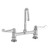 T&S Brass 5F-8DWS05 - 8-inch Centers, Deck Mount Faucet, 6-inch Gooseneck, Wrist Action Handles &