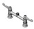 T&S Brass 5F-8DWX00 - Equip 8-inch C/C Deck Mount Faucet, Swivel, Less Nozzle, 4-inch Wrist-Action Handles