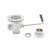 T&S Brass B-3940-XS - Waste Drain Valve, Short Twist Handle, 3-inch X 2-inch & 1-1/2-inch Adapter