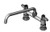 T&S Brass 5F-7DLS12 equip 7" Deck Mount Faucet, Lever Handles, 12" Swing Nozzle, Supply Nipple Kit
