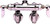 T&S Brass - B-0240-LN - Double Pantry Swivel Faucet, Wall Mount, Adjustable Centers, Integral Stops, Less Nozzle.