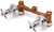 T&S Brass - B-1035-ST - Concealed Bypass Mixing Valve, 1/2-inch NPT Female Inlets & Outlets, Loose Key Integral Stops