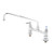 T&S Brass - B-0220-EE - Double Pantry Faucet, Deck Mount, 8-inch Centers, 18-inch Swing Nozzle, EE Inlets