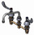 T&S Brass B-2347-01 Medical Faucet, Concealed Body, Deck Mount, 8"Centers, 8" Swing Nozzle, 4" Wrist Handles