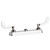 Chicago Faucets W8D-LES317AB - 8-inch Center Deck Mount Hot and Cold Water Workboard Sink Faucet, Less Spout