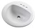 Gerber - MAXWELL S-RIM LAVATORY FAUCET 19-inch ROUND 4-inch C WHT TRAPEZOID CTN