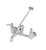T&S Brass - B-0665-POL - Service Sink Faucet, Wall Mount, 8-inch Centers, Vacuum Breaker, Garden Hose Outlet, Polished
