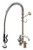T&S Brass 5PR-4DLS00 Pre-Rinse, 4" Deck Mount Base, Ceramics, Lever Handles, 6" Wall Bracket, Supply Nipple Kit