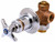 T&S Brass - B-1025-UCP - Concealed Straight Valve, Union Coupling Inlet, 1/2-inch NPT Female Outlet, Push Button Cartri