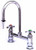 T&S Brass - BL-5715-01 - Lab Mixing Faucet, Deck Mounted, Rigid Gooseneck, Serrated Tip, 4-Arm Handles
