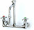 T&S Brass - BL-5725-08 - Lab Mixing Faucet, Wall Mount, Rigid Vacuum Breaker Nozzle, Serrated Tip, 4-Arm Handles