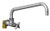 T&S Brass BF-0299-18 - Single Wall Mount Big-Flo Faucet, 18-inch Swing Nozzle, 00Ll Street Elbow