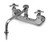T&S Brass BL-5775-08 - Wall mounted laboratory sink faucet with serrated hose tip and vacuum breaker assembly.