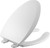 1550TTT 000 - Bemis Elongated Enameled Wood Open Front with Cover Toilet Seat with Top-Tite Seat and Precision Seat Fit Adjustable Hinge, White