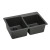 Elkay - ELG250RBK0 - E-Granite Top Mounted Double Bowl Sink, Black