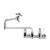Krowne 16-252L Royal Series Wall Mount Pot Filler Faucet With 8" Centers And 18" Jointed Spout, Chrome