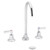 Speakman SC-3012-FC - Commander widespread faucet with 5 1/4-inch deep plain end gooseneck rigid or swivel 2.0 gpm laminar flow control in base of spout and lever handles