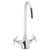 Speakman SC-7121-FC - Commander two handle lab faucet with 5 1/4-inch deep plain end gooseneck rigid or swivel 2.0 gpm laminar flow control in base of spout and cross handles