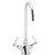 Speakman SC-7122-FC - Commander two handle lab faucet with 5 1/4-inch deep plain end gooseneck rigid or swivel 2.0 gpm laminar flow control in base of spout and lever handles