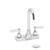 Speakman SC-3092-FC - Commander centerset faucet with 3 3/4-inch deep plain end gooseneck rigid or swivel 2.0 gpm laminar flow control in base of spout and lever handles