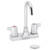 Speakman SC-3098-FC - Commander centerset faucet with 3 3/4-inch deep plain end gooseneck rigid or swivel 2.0 gpm laminar flow control in base of spout and wing handles