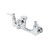 T&S Brass - B-0674-POLM - Service Sink Faucet, Wall Mount, 8-inch Centers, Vac. Breaker, Polished Chrome (Qty. 6)