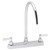 Speakman SC-5722-FC - Commander centerset faucet with 8-inch deep plain end gooseneck rigid or swivel 2.0 gpm laminar flow control in base of spout and lever handles