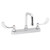 Speakman SC-5724-12 - Commander centerset faucet with 12-inch deep tubular swing spout rigid or swivel and 4-inch wrist blade handles