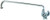 T&S Brass B-0210-060X - Single Pantry Faucet, Single Hole Base, Wall Mount, 8-inch Swing Nozzle (060X)