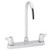 Speakman SC-5728-FC - Commander centerset faucet with 8-inch deep plain end gooseneck rigid or swivel 2.0 gpm laminar flow control in base of spout and wing handles