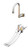 T&S Brass B-0504-537K - Wall-Mounted Double Pedal Valve W/ Dummy Rigid Gooseneck & Short Elbow