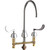 Chicago Faucets - 786-TWGN8FCABCP - Widespread Lavatory Faucet with Third Water Inlet