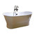 Cheviot 2124-WC BALMORAL Cast Iron Bathtub, White Interior, Custom Colour Exterior, White Feet Tub