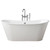 Cheviot 2155-WC IRIS Cast Iron Bathtub, White Interior, Custom Colour Exterior, White Feet Tub